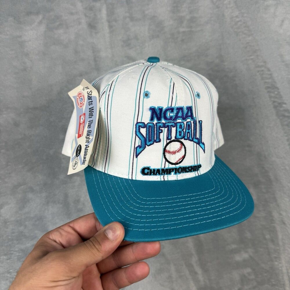 Vintage Starter NCAA Softball Championship Snapback Hat Made in USA Deadstock
